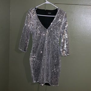 Brand New Silver Sequin Dress - never worn.
